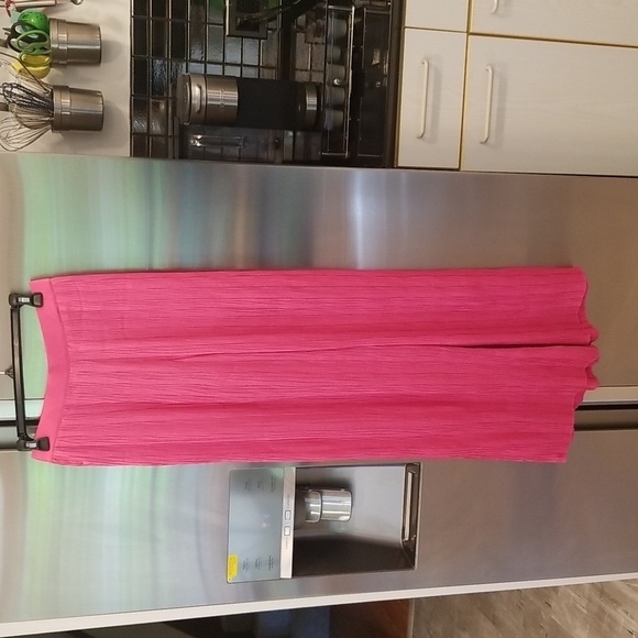 💕TRINA TURK💕 Satin Crinkled Wide Leg Pants ~ Pink NWOT - Picture 2 of 6
